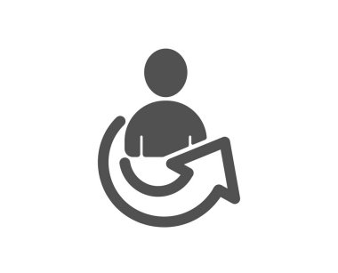 Pay kutsal kişilerin resmi. İş yönetimi işareti. Çalışan, Yöneticisi sembolü bakın. Kalite tasarım öğesi. Klasik stil ikonu. Vektör