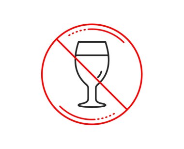 Hayır veya Dur işareti. Bira cam satırı simgesi. Pub zanaat bira işareti. Bira içecek sembolü. Uyarı yasağı dur sembolü yasaktır. Yok simgesi tasarım. Vektör