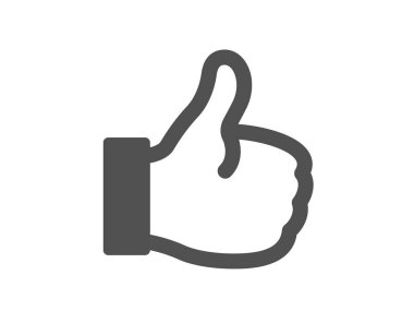 Simge gibi. Başparmak işaret yukarıya. Olumlu geribildirim, sosyal medya simge. Kalite tasarım öğesi. Klasik stil ikonu. Vektör