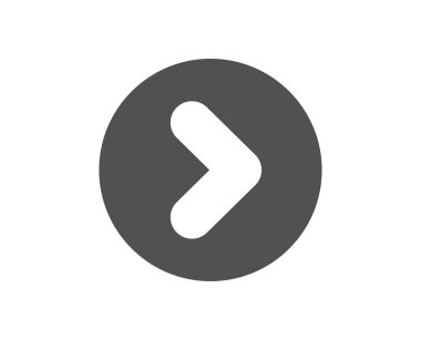 İleri ok simgesi. Sonraki ok ucu sembolü. Sonraki gezinme işaretçi işaret. Kalite tasarım öğesi. Klasik stil ikonu. Vektör