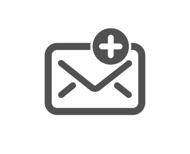 Yeni posta kutsal kişilerin resmi. İleti yazışma işareti ekleyin. E-posta simgesi. Kalite tasarım öğesi. Klasik stil ikonu. Vektör