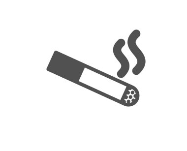 İçilmeyen alanı simgesi. Sigara işareti. Sigara içenler Bölgesi sembolü. Kalite tasarım öğesi. Klasik stil ikonu. Vektör