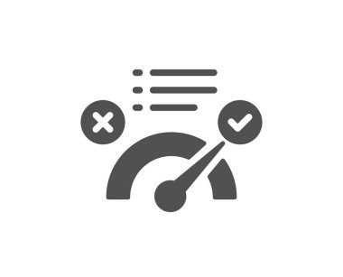 Doğru cevap simgesi. Kabul edilen veya teyit işareti. Onaylanmış sembolü. Kalite tasarım öğesi. Klasik stil ikonu. Vektör