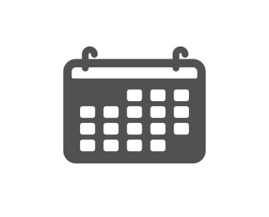 Takvim simgesini. İşareti muhasebe. Finans simgesi hesaplayın. İş denetim. Kalite tasarım öğesi. Klasik stil ikonu. Vektör