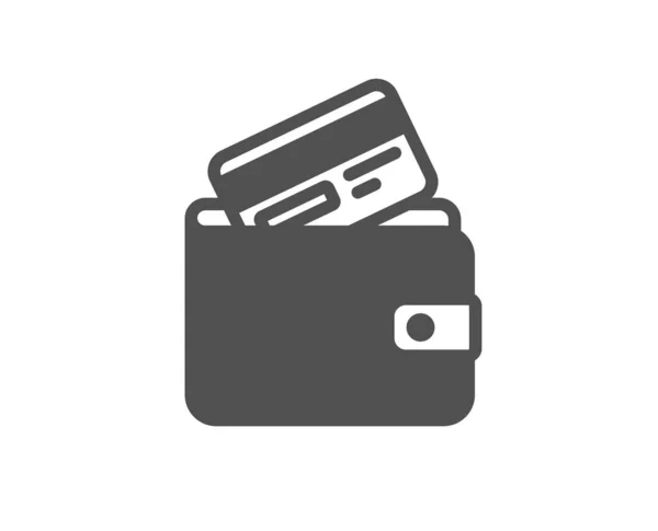 Plånbok Med Kreditkort Ikonen Kontanta Pengar Tecken Betalnings Metod Symbol — Stock vektor