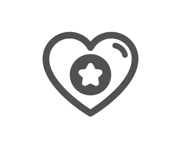 Heart Star Icon Favorite Sign Positive Feedback Symbol Quality Design — Stock Vector