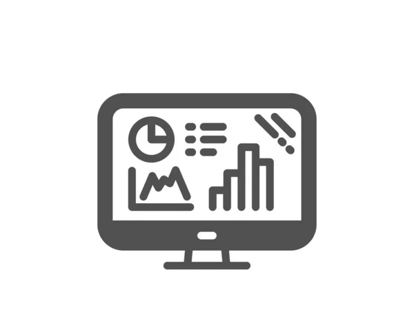 Icono Gráfico Analítico Signo Gráfico Columnas Diagrama Crecimiento Símbolo Elemento — Vector de stock