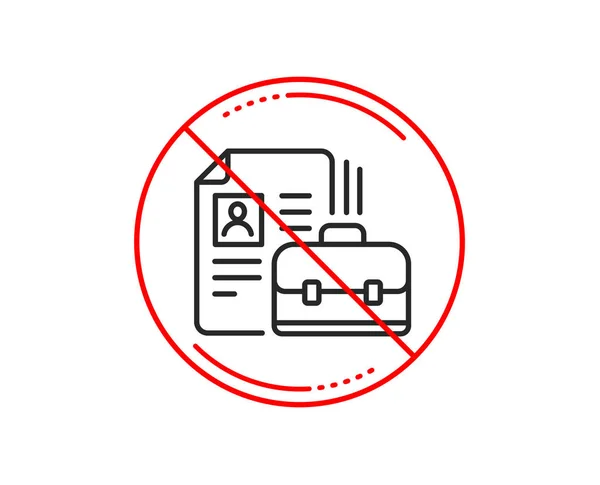 Pas Stop Signe Analyse Rentabilisation Avec Icône Line Symbole Portefeuille — Image vectorielle