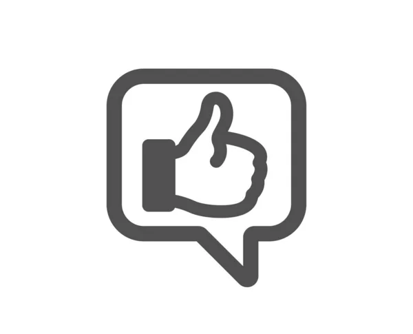 Wie Ein Symbol Daumen Hoch Positives Feedback Social Media Symbol — Stockvektor