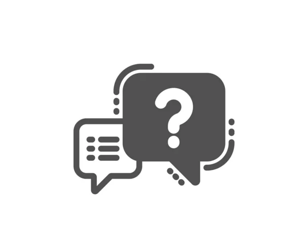 Vraagteken Icoon Quiz Chat Zeepbel Teken Kwaliteit Ontwerpelement Klassieke Stijlicoon — Stockvector