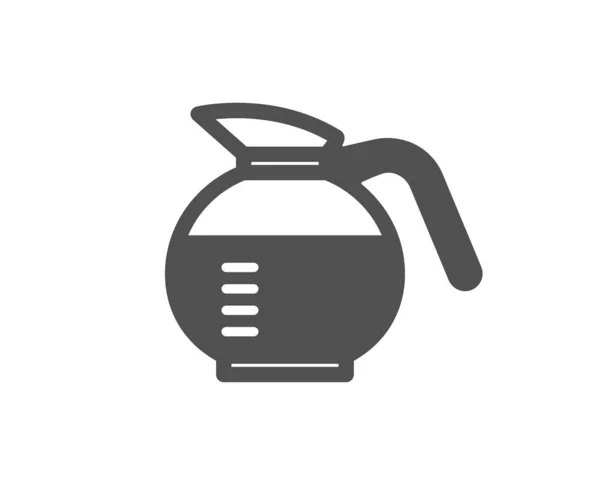 Coffeepot Icon Coffee Hot Drink Sign Brewed Fresh Beverage Symbol — Stock Vector