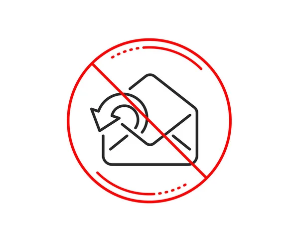 Pas Stop Signe Envoyer Icône Ligne Téléchargement Mail Signe Correspondance — Image vectorielle