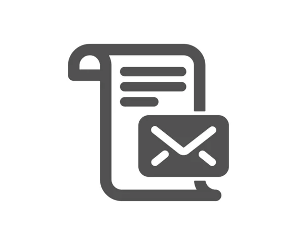Icona Della Lettera Postale Leggi Messaggio Segno Corrispondenza Simbolo Mail — Vettoriale Stock