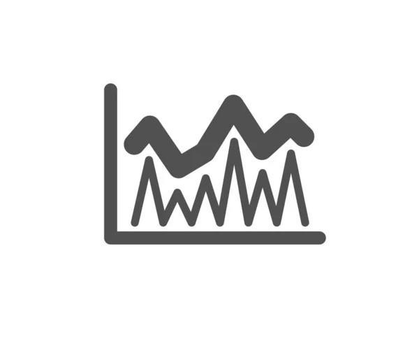 Піктограма Лінійної Діаграми Знак Графа Фінансового Зростання Символ Фондової Біржі — стоковий вектор
