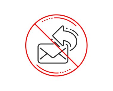 Hayır veya dur işareti. Pay posta hattı kutsal kişilerin resmi. Yeni bülten işaret. Telefon e-posta simgesi. Uyarı yasağı dur sembolü yasaktır. Yok simgesi tasarım. Vektör