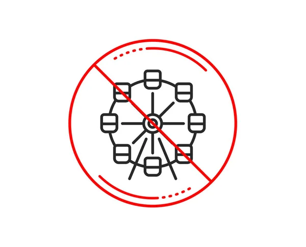 Стоп Сигнал Значок Колеса Обозрения Знак Парка Развлечений Символ Карусели — стоковый вектор