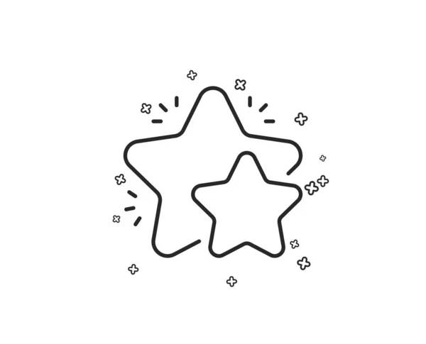 星形线图标 反馈评级符号 客户满意的象征 几何形状 随机交叉元素 线性星形图标设计 — 图库矢量图片