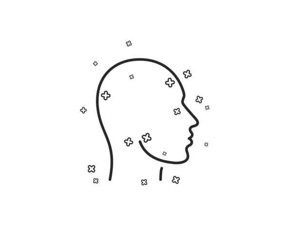 Icône Principale Signe Profil Humain Symbole Identification Faciale Des Formes — Image vectorielle