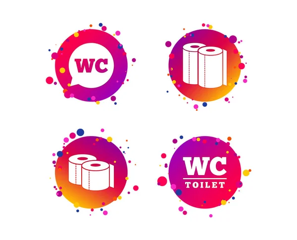 Toilet Paper Icons Gents Ladies Room Signs Paper Towel Kitchen — Stock Vector
