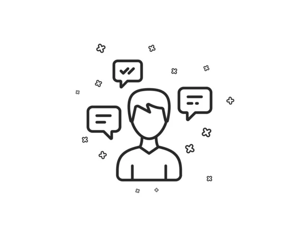 Chat Üzenetek Sor Ikon Beszélgetés Jele Kommunikációs Beszéd Buborékok Szimbólum — Stock Vector