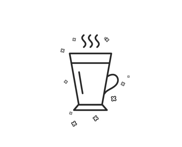 Latte Line Icon Heißer Kaffee Oder Tee Symbol Für Frische — Stockvektor