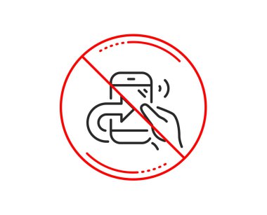 Hayır veya dur işareti. Merkezi servis satırı simgesini arayın. Telefon çağrı işareti paylaşmak. Geri bildirim simgesi. Uyarı yasağı dur sembolü yasaktır. Yok simgesi tasarım. Vektör