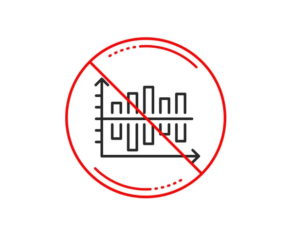 Знак Зупинки Піктограма Лінії Діаграми Знак Графа Стовпчика Символ Ринкової — стоковий вектор