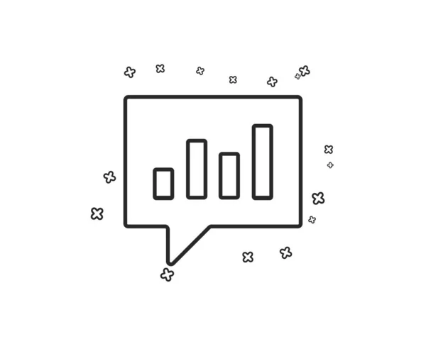 Icono Línea Gráfica Informe Gráfico Signo Crecimiento Ventas Burbuja Del — Archivo Imágenes Vectoriales