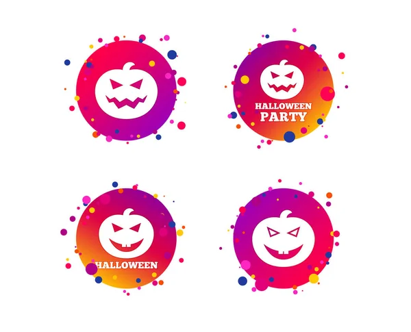 Halloween Pumpkin Ikony Halloween Party Znak Symbolu Wszystkie Obchody Dnia — Wektor stockowy