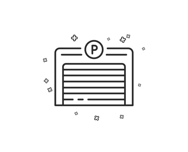 Значок Линии Парковки Знак Автостоянки Символ Места Машины Геометрические Формы — стоковый вектор