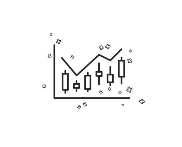 Піктограма Лінії Лінії Підсвічування Знак Фінансового Графу Символ Фондової Біржі — стоковий вектор