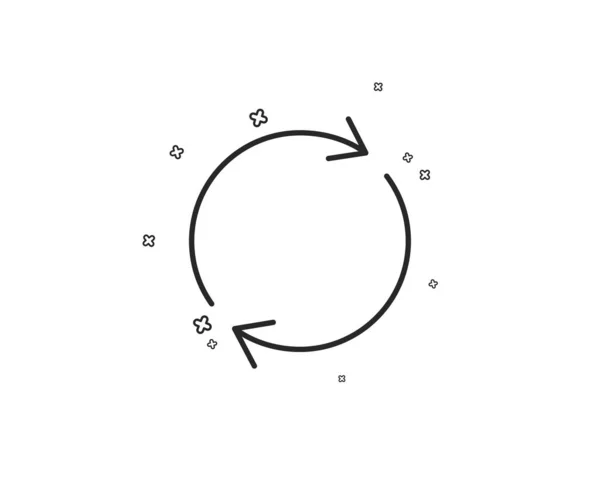 Refresh Line Icon Rotation Arrow Sign Reset Reload Symbol Geometric — Stock Vector