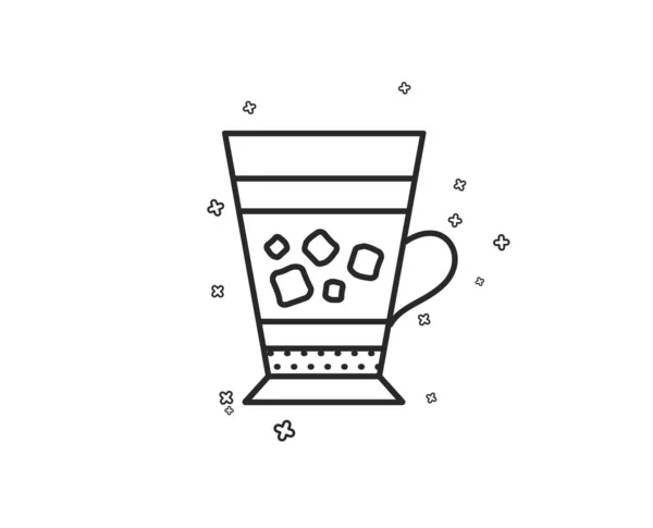 Frappé Kaffee Ikone Kaltgetränk Schild Getränkesymbol Geometrische Formen Zufällige Kreuzungselemente — Stockvektor