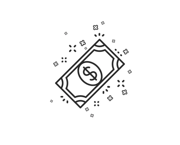 Icône Ligne Paiement Signe Échange Dollars Symbole Financier Des Formes — Image vectorielle