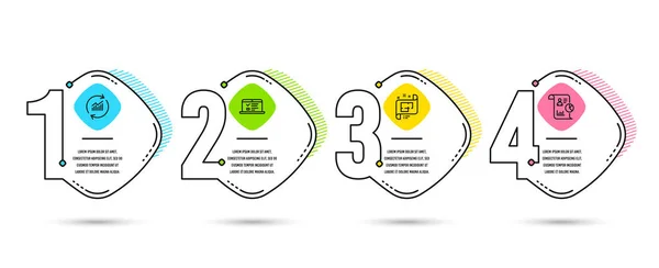 Modelo Infográfico Opções Passos Conjunto Dados Atualização Plano Arquitetônico Ícones —  Vetores de Stock