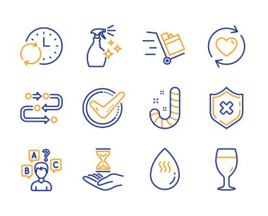 Temiz yıkama, güncelleştirme ilişkileri ve güncelleştirme Icons set zaman. Vektör