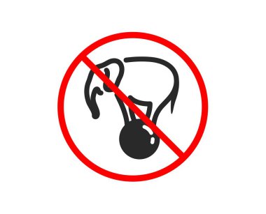 Hayır veya durdurmak. Fil üstünde top kutsal kişilerin resmi. Sirk işareti. Eğlence Parkı gösteri. Ban dur sembolü yasaktır. Hiçbir fil üstünde top kutsal kişilerin resmi. Vektör