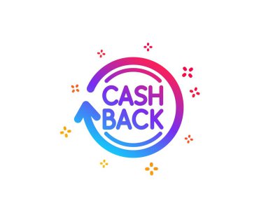 Cashback service simgesini. Para transferi. Vektör