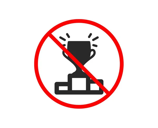 Stop Winner Podium Icon Sports Trophy Symbol Championship Achievement Sign — Stock Vector