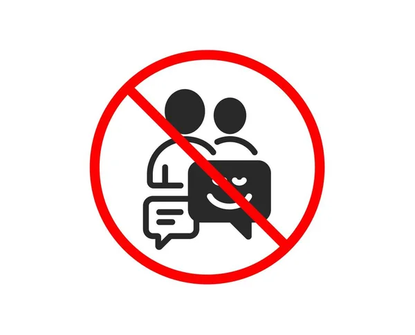 Stop Group Men Icon Human Communication Symbol Teamwork Sign Prohibited — Stock Vector