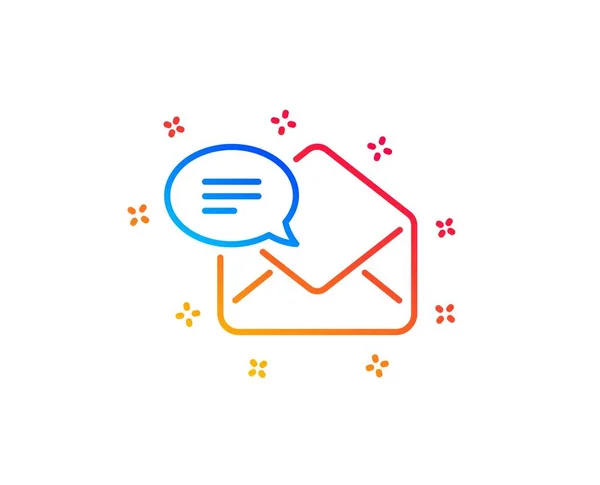 Nuevo icono de línea de correo. Mensaje signo de correspondencia. Vector — Vector de stock