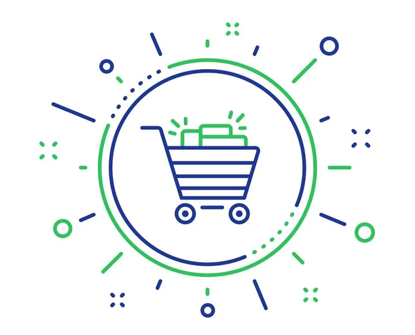 Shopping cart lijn pictogram. Marketing verkoop symbool. Vector — Stockvector