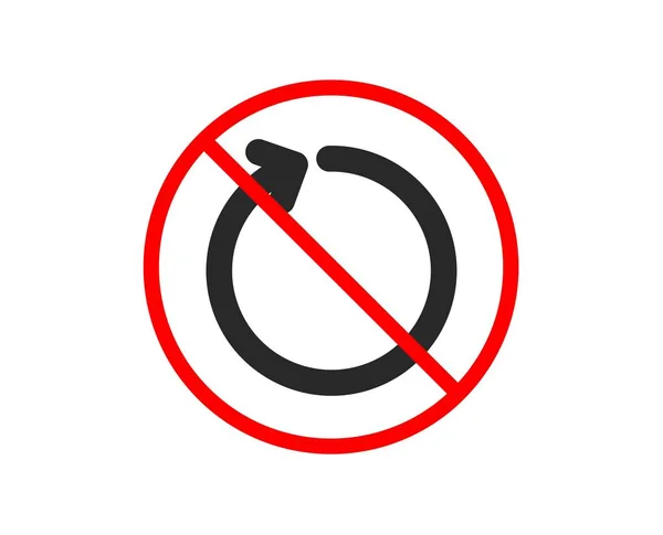 Nein Oder Halt Schleifenpfeil Symbol Pfeilspitzen Symbol Auffrischen Navigationszeiger Verbotenes — Stockvektor