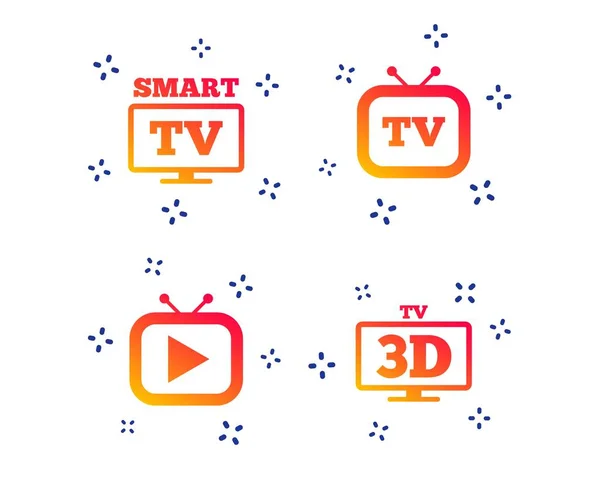 Smart Modus Symbol Breitbild Symbol Retro Fernseher Und Tisch Zeichen — Stockvektor