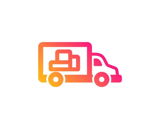 Icono Transporte Camiones Señal Vehículo Transporte Símbolo Entrega Estilo Plano — Vector de stock