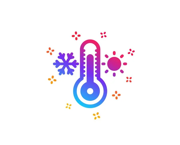 温度计图标。冷和暖恒温器标志。向量 — 图库矢量图片
