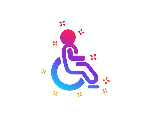 Reabled Icon Знак Инвалидного Кресла Персональный Транспортный Символ Динамичные Формы — стоковый вектор