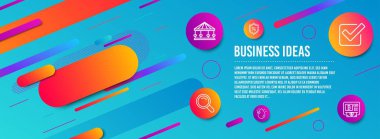 Başlık banner. Carousels, onay kutusunu ve e vitamini simgeler basit set. Arama, kredi yüzde ve Bitcoin atm işaretler. Cazibe park, Onaylandı onay. İş kümesi. Satırı carousels simgesi. Degrade öğeleri