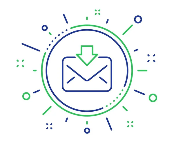 Mail Letöltése Sor Ikon Bejövő Üzenetek Levelezés Jele Mail Szimbólum — Stock Vector