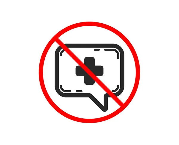 Non Stop Icône Chat Médecine Signe Médical Interdiction Arrêter Symbole — Image vectorielle